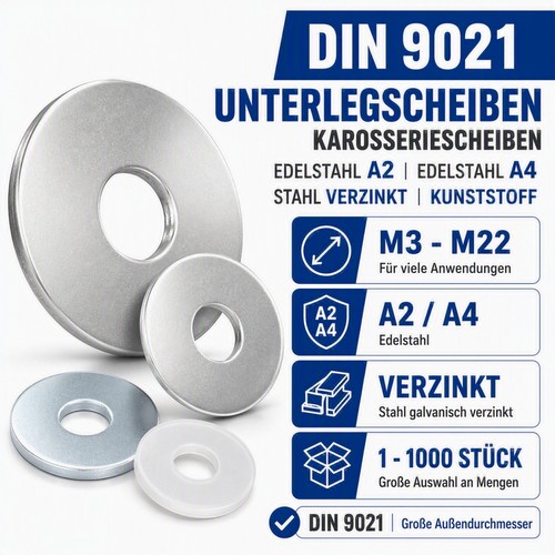 Unterlegscheiben din 9021 - unterlegscheiben,
